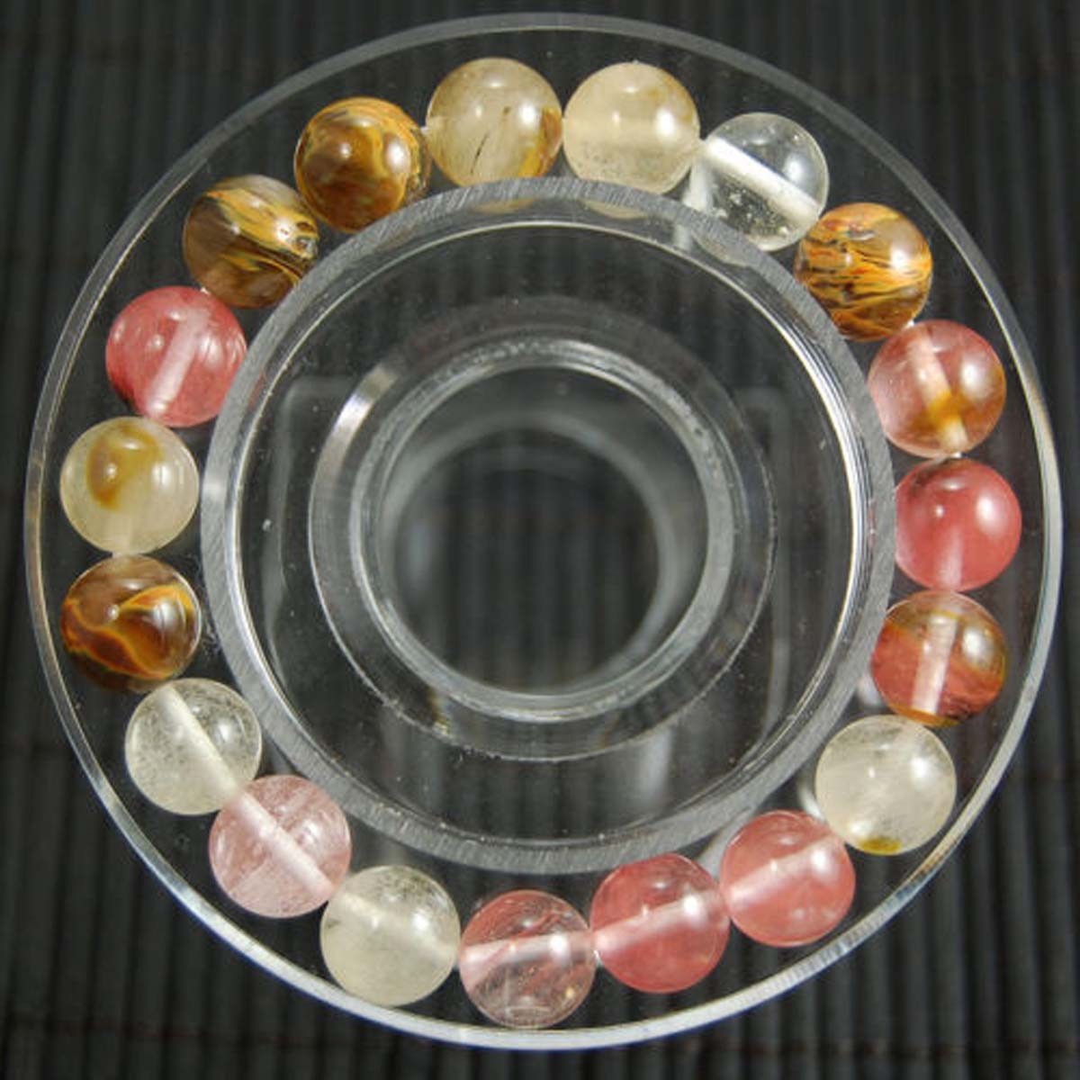 8mm 10mm 12mm Natural stretched Round Gemstone Bracelet Wholesale 7.5″