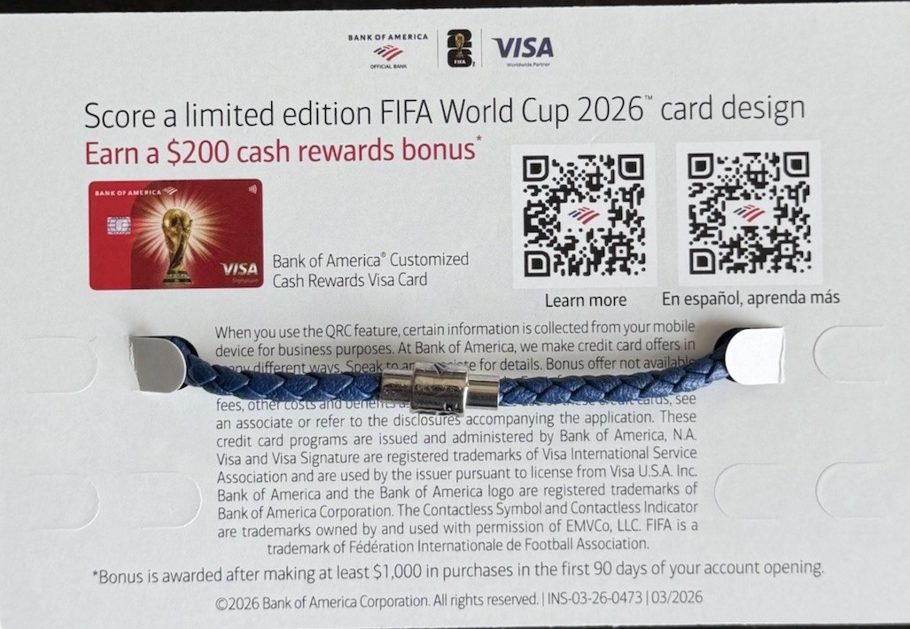 FIFA World Cup 26 Bank of America ARGENTINA /MESSI EXCLUSIVE Charm Bracelet