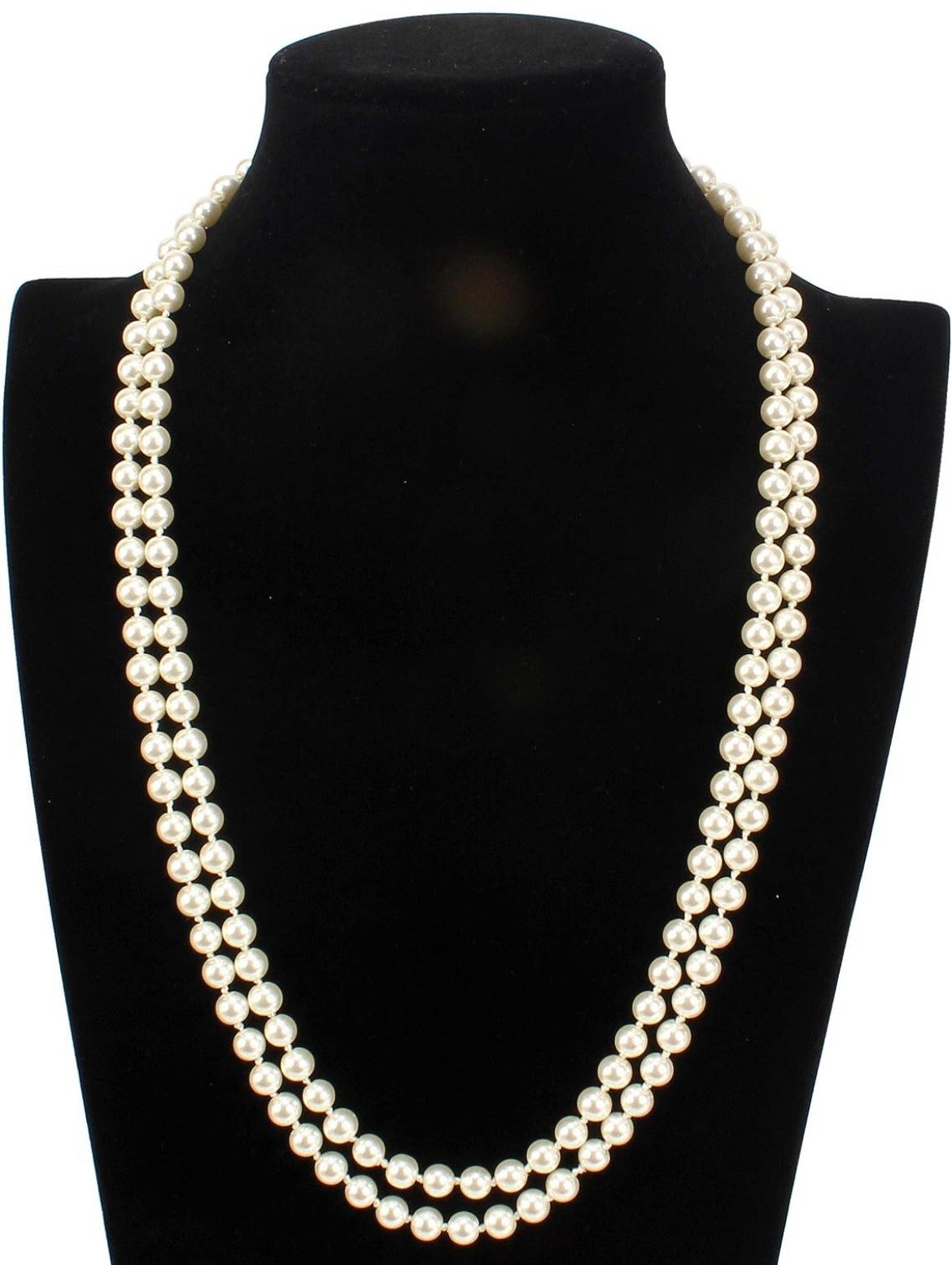 Super Long 30 Inch Hand Made Shell Pearl Necklace UNISEX Lobster Clasp