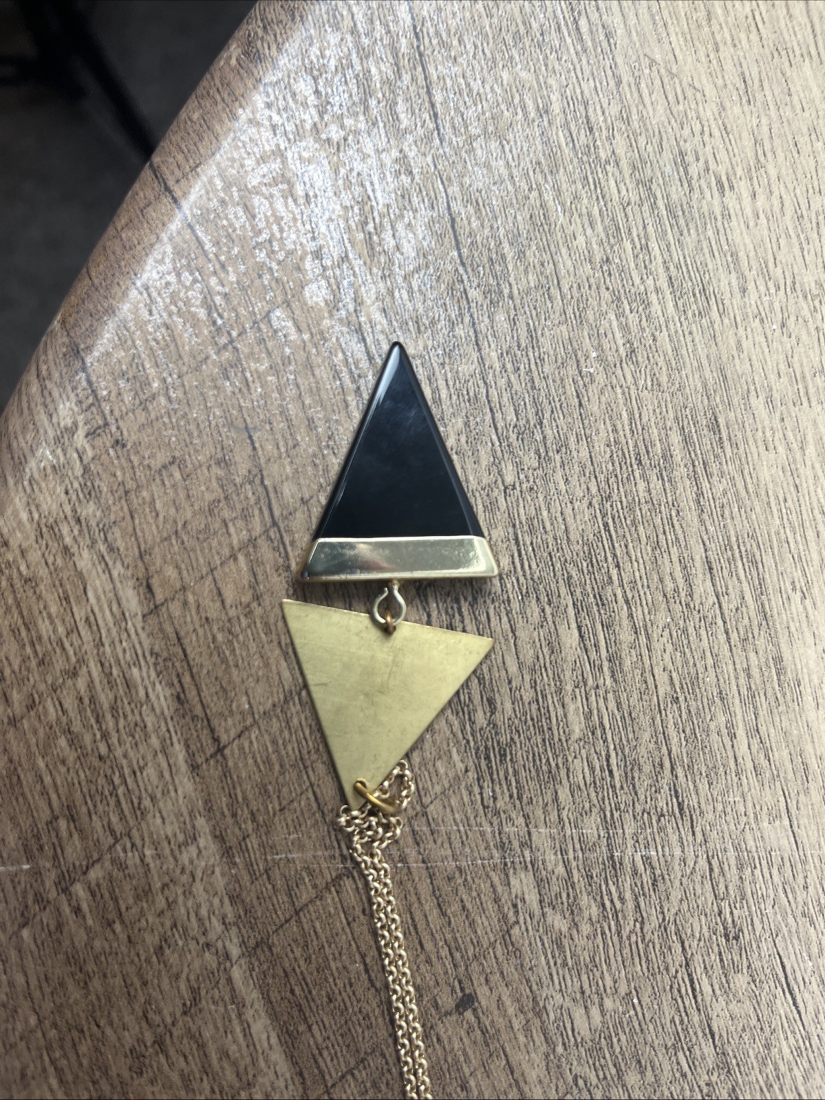 Gold Larissa Lauren Triangle Pendant Necklace