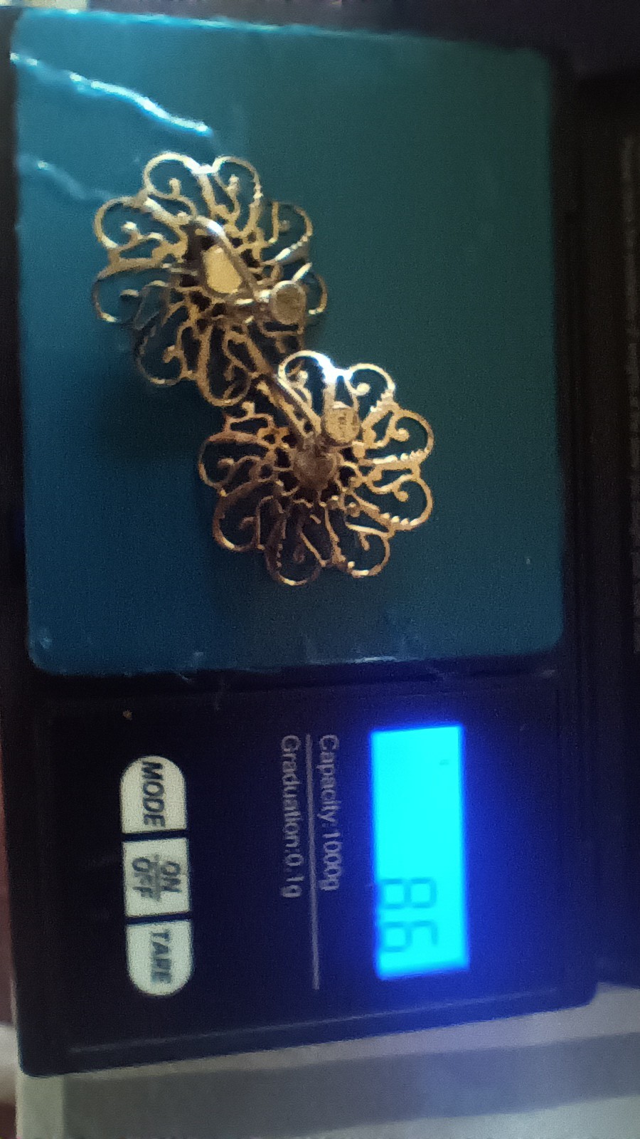 Vintage Sterling Silver Flower Filigree Stud Earrings Pair, Screw Back, No Stone