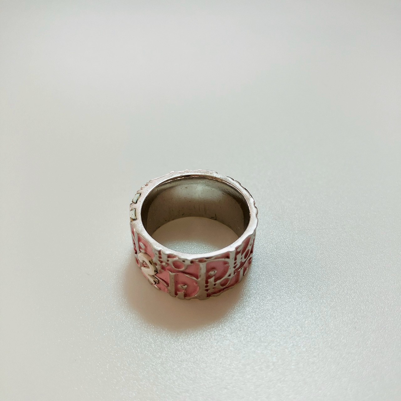 Christian Dior Trotter Pink Silver Ring Japan Import Size 5 US