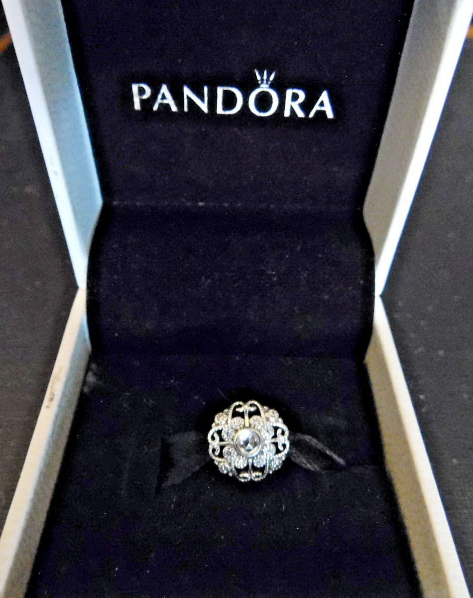 Authentic Pandora FAIRYTALE BLOOM Clear Charm 791961CZ RETIRED