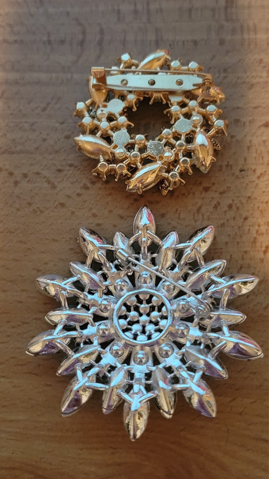 Big Beautiful Green Multicolor Flower Floral Brooch Pin Jewelry Lot CA USA P137