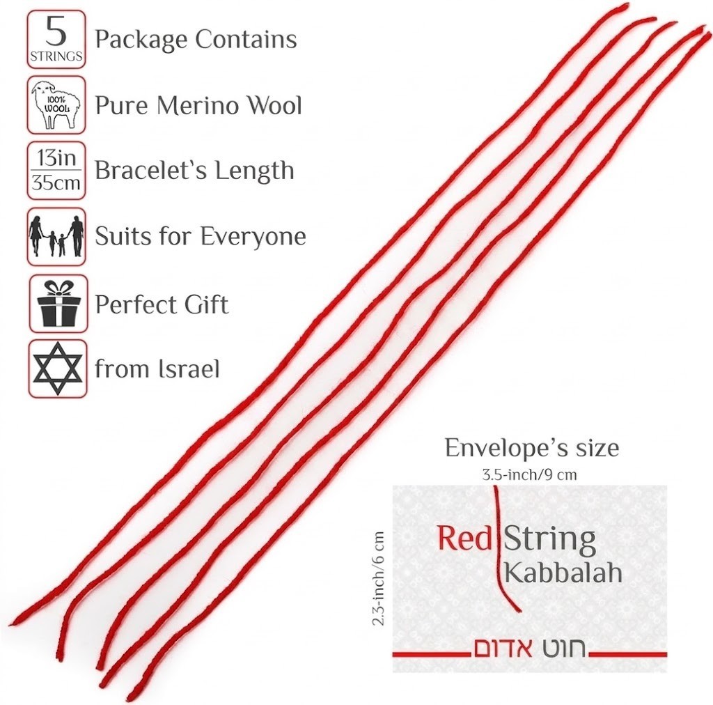 5pcs Original Red String Bracelet 100% Wool Protection Amulet Against Evil Eye
