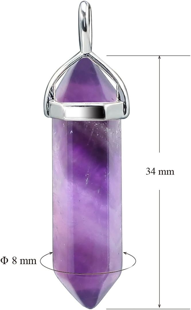 Stunning 18” Amethyst Healing Crystal Necklace – Perfect Gift for All Occasions