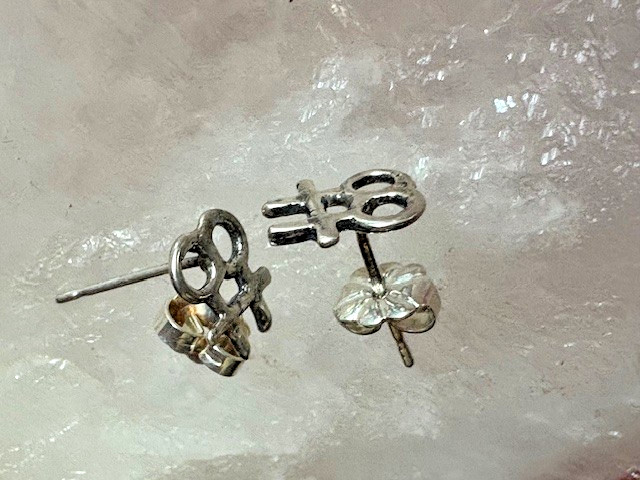 Double Venus symbol 92.5 posts Lesbian LGBTQ Goddess Handmade by JKL 848