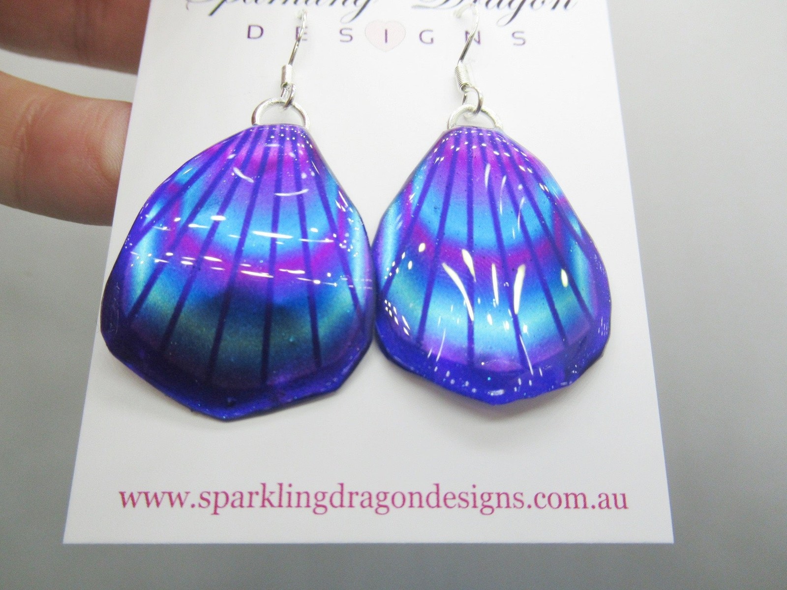 Butterfly Wing Earrings Purple & Rainbow- Fairy Jewellery, Fun Gift for her