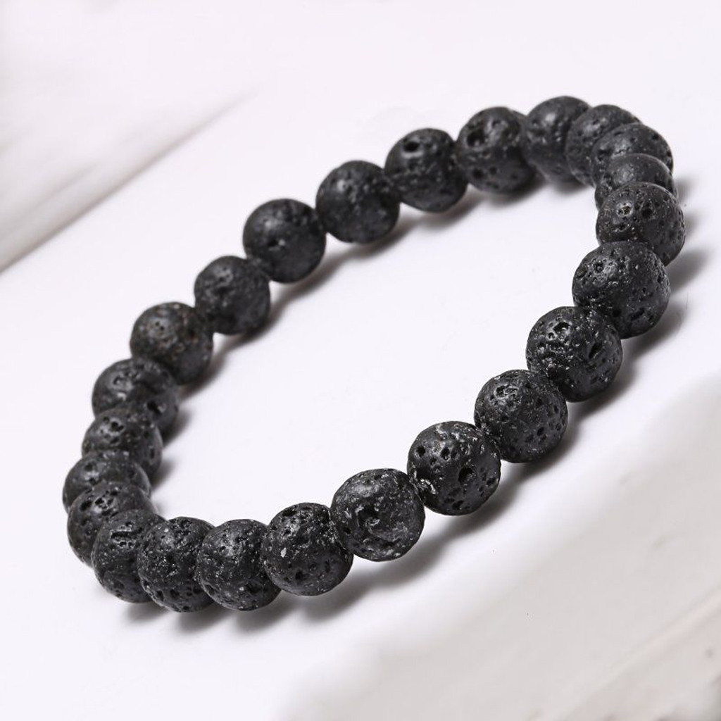 Men Women 8mm Tiger Eye/Turquoise/Agate/Lava Stone Round Beads Elastic Bracelet