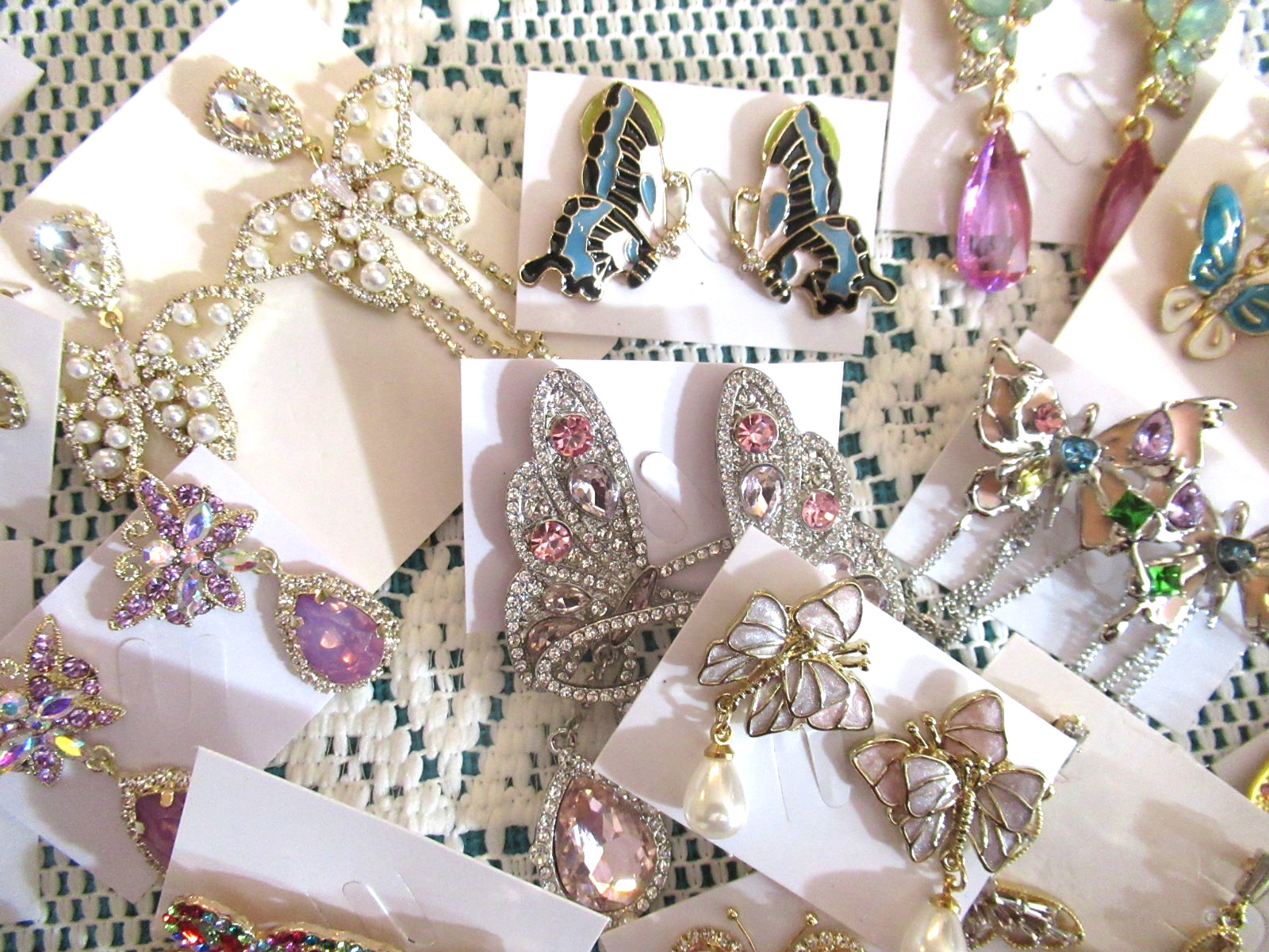 Lot 15 Pairs LOVELY Excellent Quality Butterfly Earring Butterflies Earring NEW