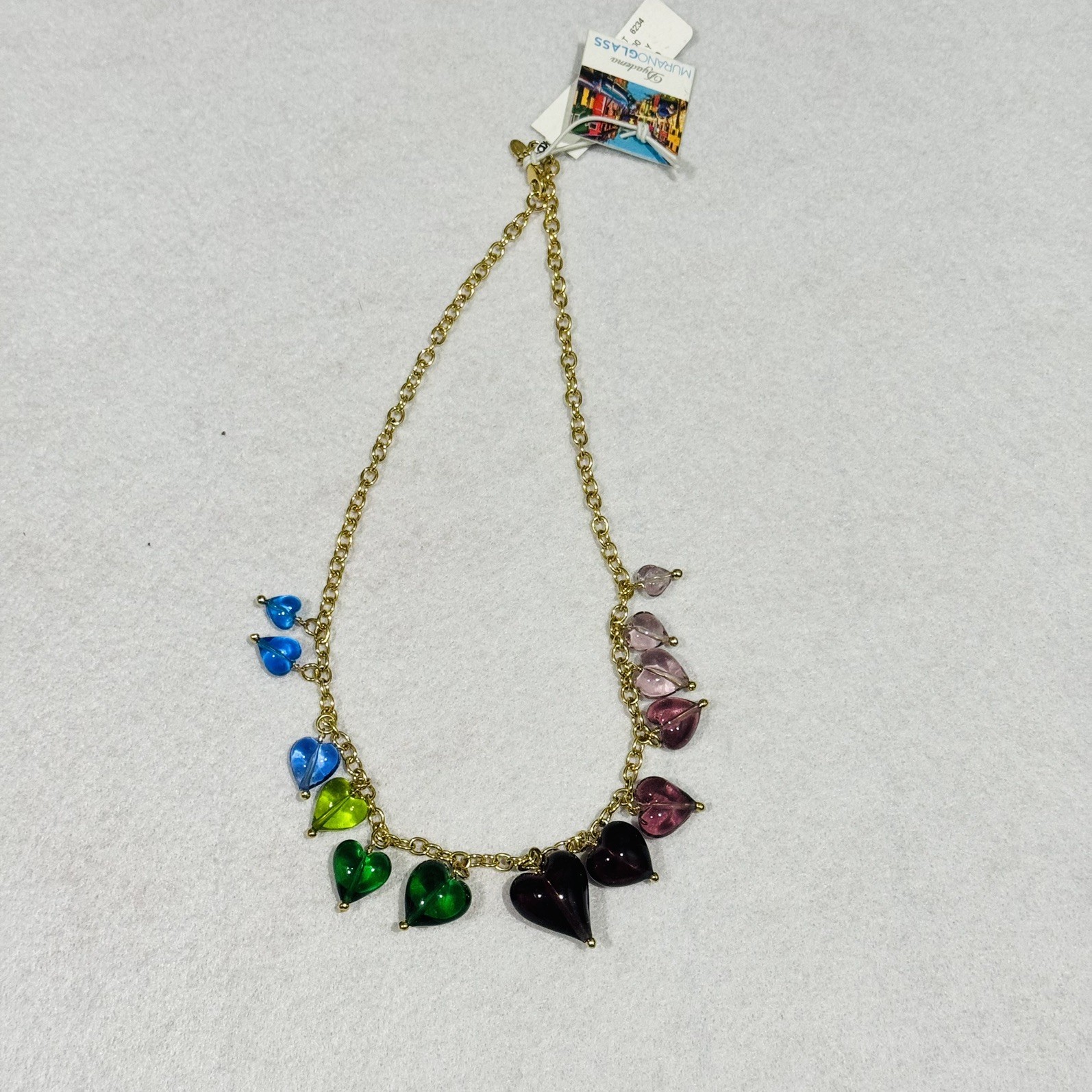NWT MURANO GLASS Dyadema Heat Necklace Venetian Bronze Italy