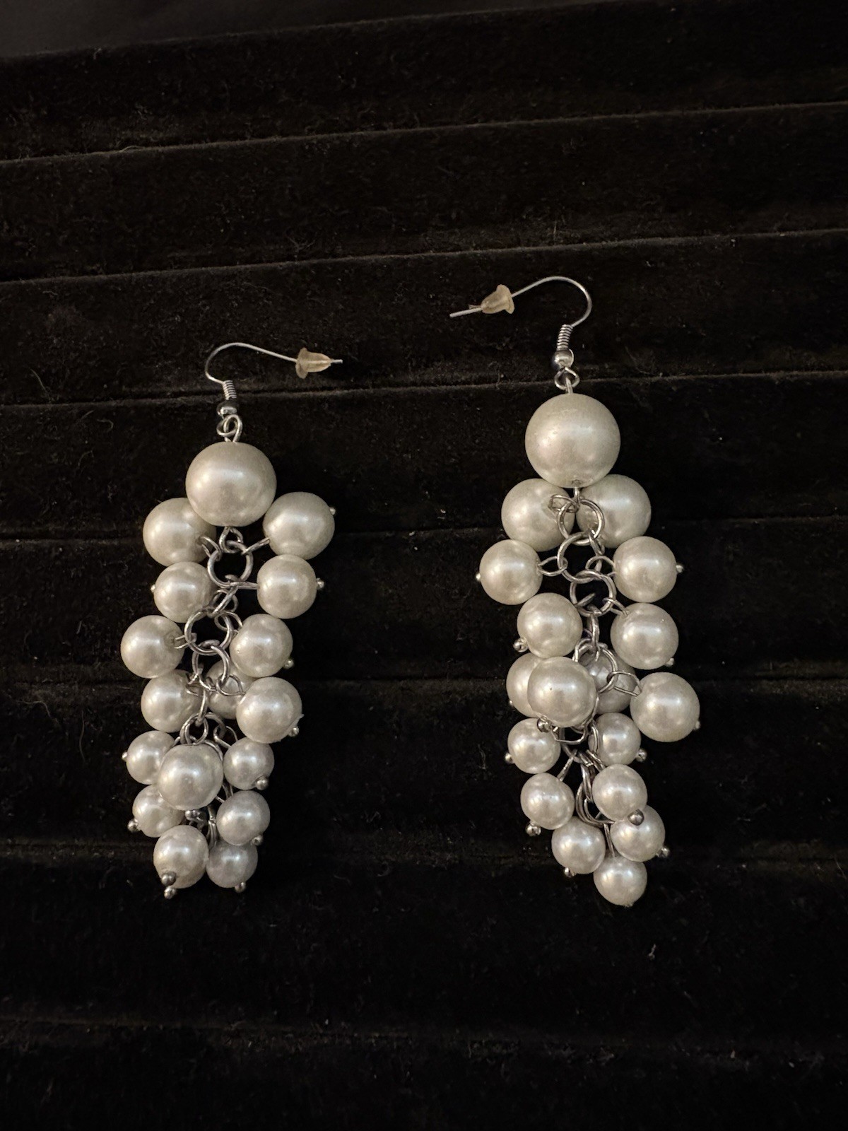 3” Faux Pearl Drop Earrings No Stamp SKU TR57 Great For Prom, Mother’s Day