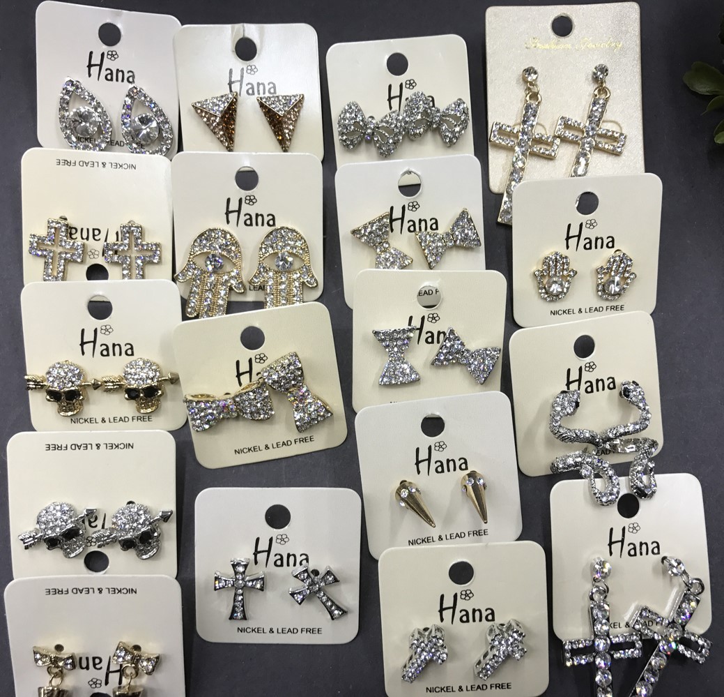 Wholesale high quality Jewelry lot 10 pairs crystal rhinestone stud Earrings