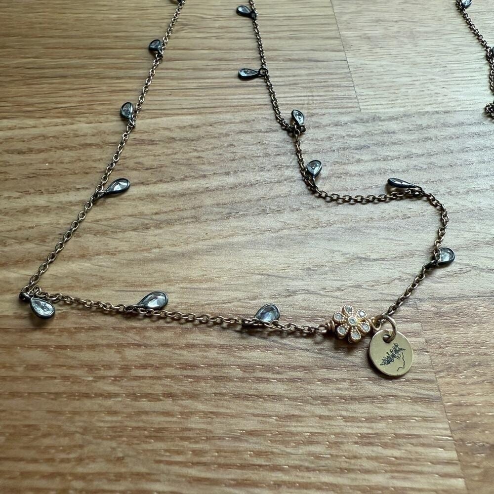 Crystal Teardrop Charm Necklace – NWOT