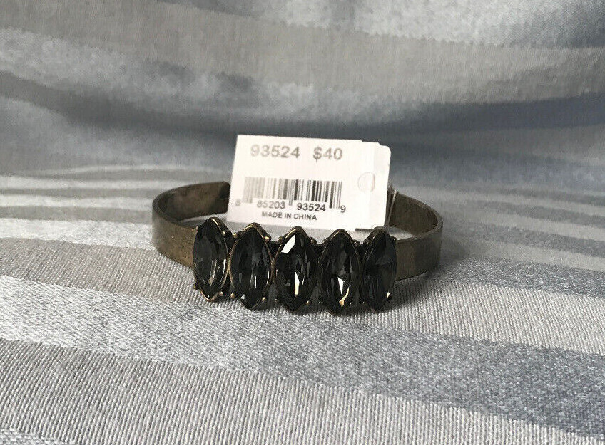 ViVi Cuff Bracelet Marquise Crystal NWT + Crystal Threaded Bracelet Set