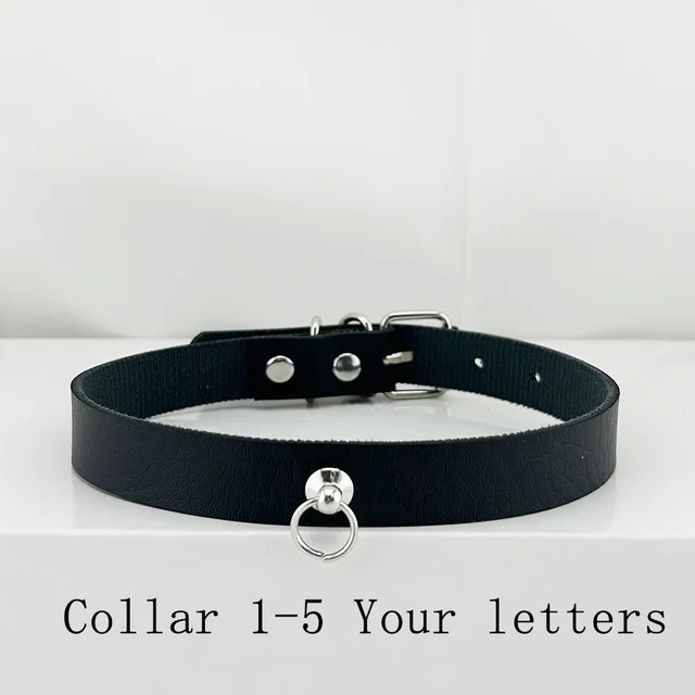 Collar BDSM Gift Pu Leather Custom Choker Necklace Punk DIY Chocker Party N7