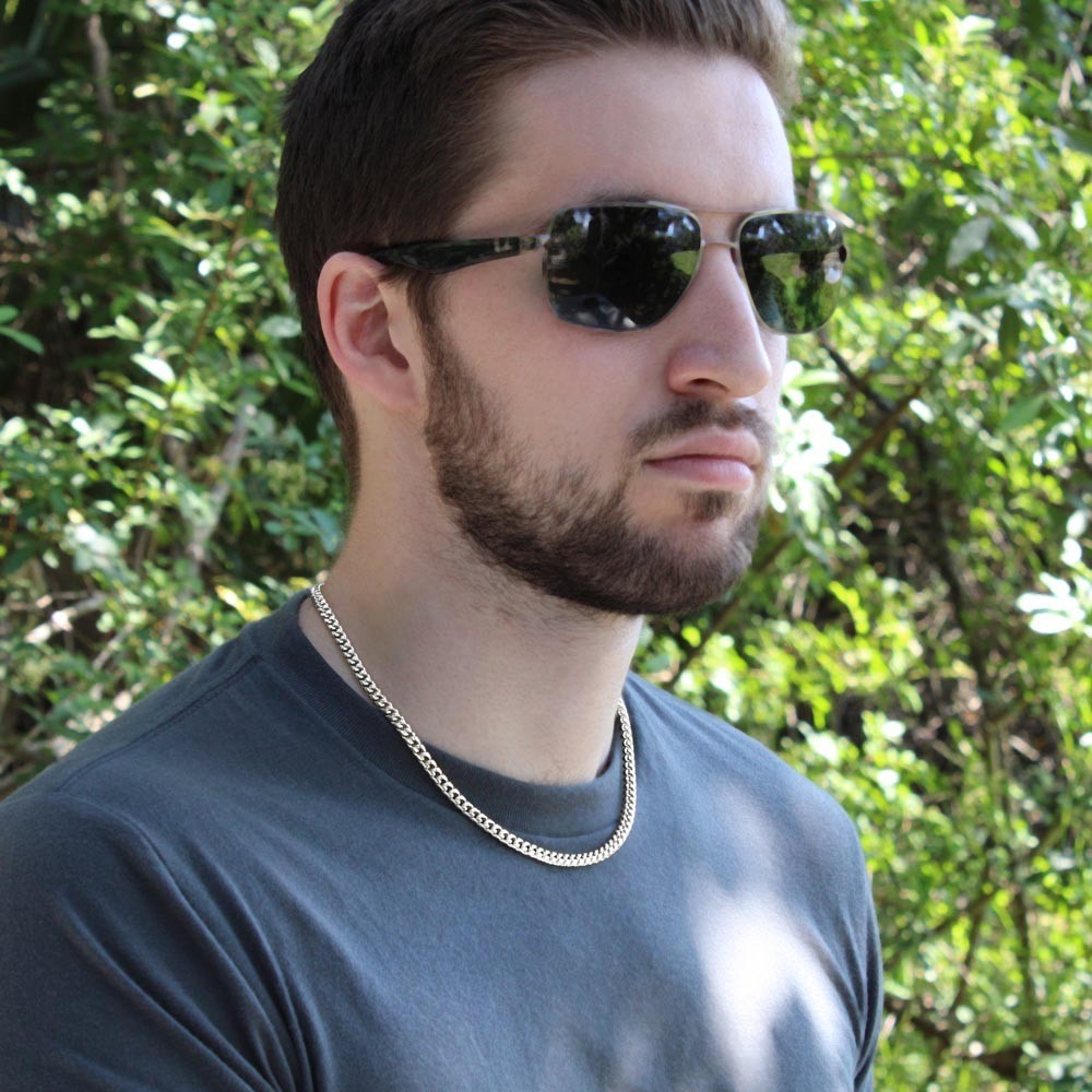 For My Son Cuban Chain Necklace From Dad, Father To Son Birthday Graduation Gift