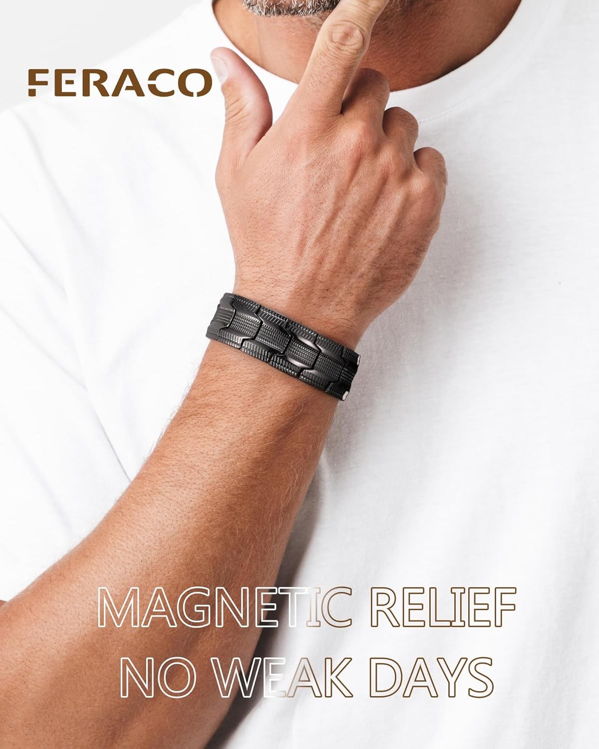 Copper Bracelet for Men 3X Strength,Magnetic Therapy Bracelet Copper Jewelry wit