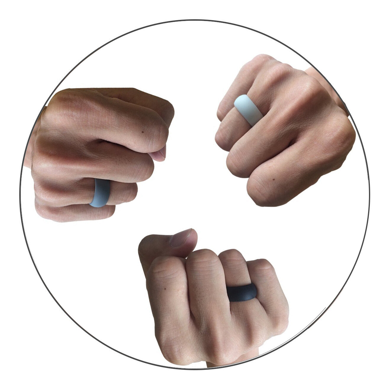 3-10 Pack Silicone Wedding Engagement Ring for Men Women Rubber Band Gym Sports