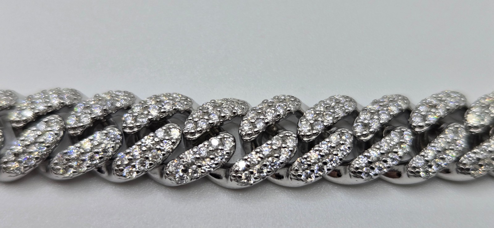 Real MOISSANITE Monaco Miami Cuban 8mm Bracelets, 925 Sterling Silver, Icey