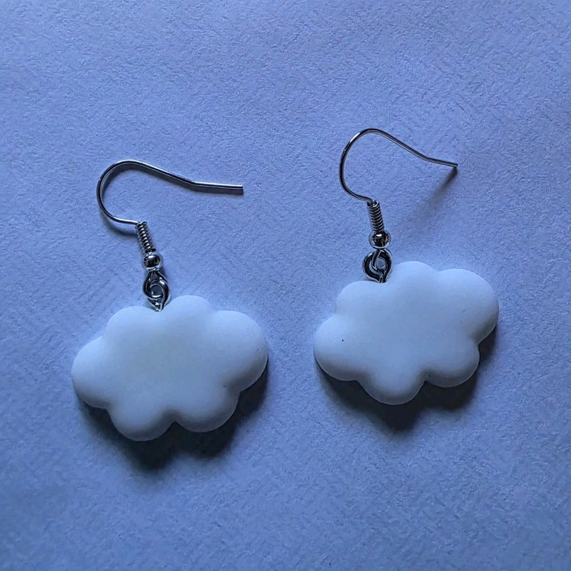 White Cloud Dangle Earrings