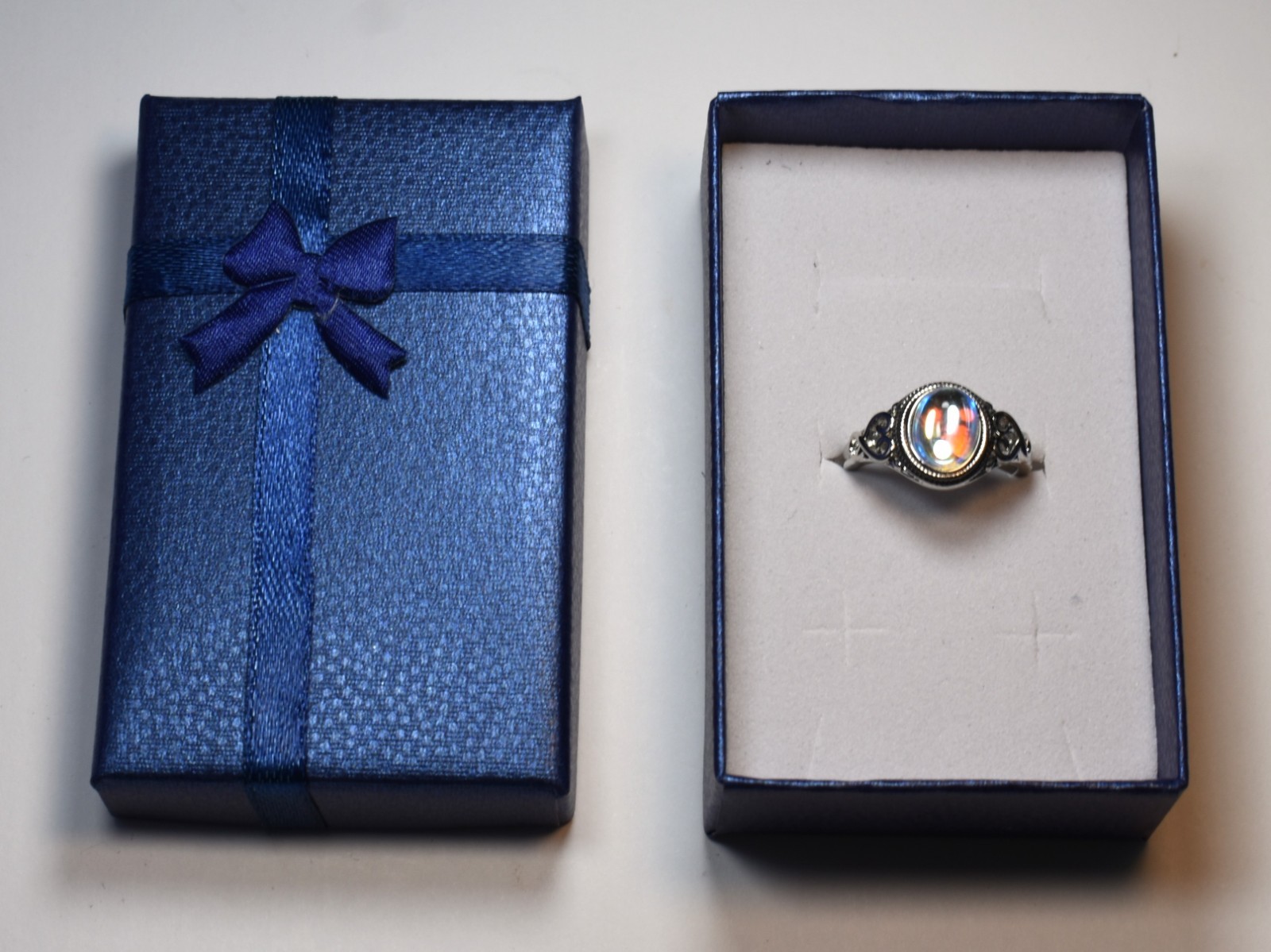 Mood Moon Ring SP 925 Sterling Silver Size 7 Gift Boxed