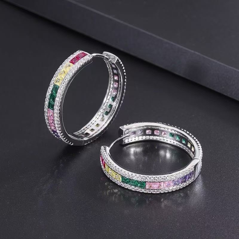 Wedding Bridal CZ Jewelry Set Zirconia Necklace Earrings Set