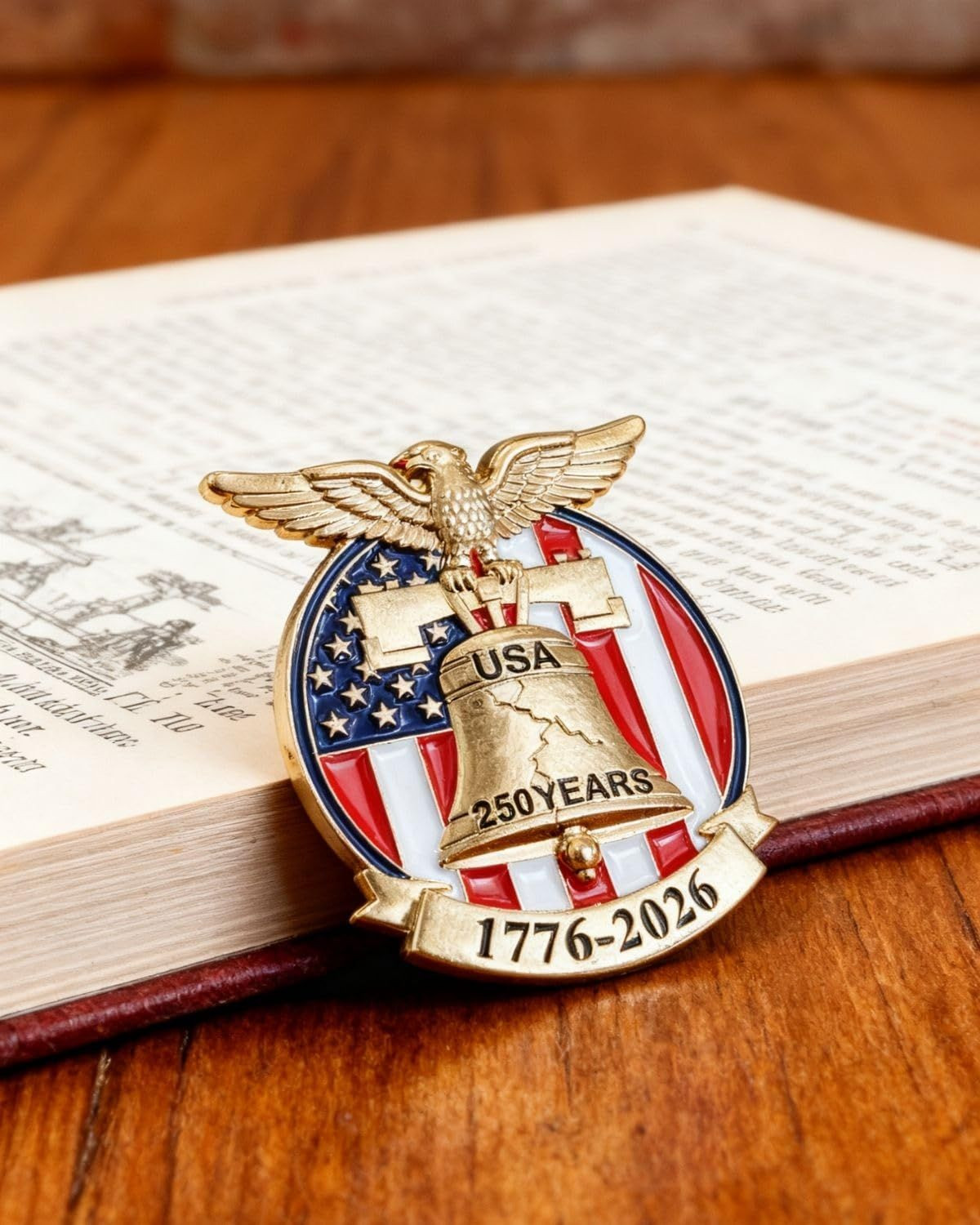 250th Anniversary American Flag Pin Badge USA Independence Day Brooch Style D
