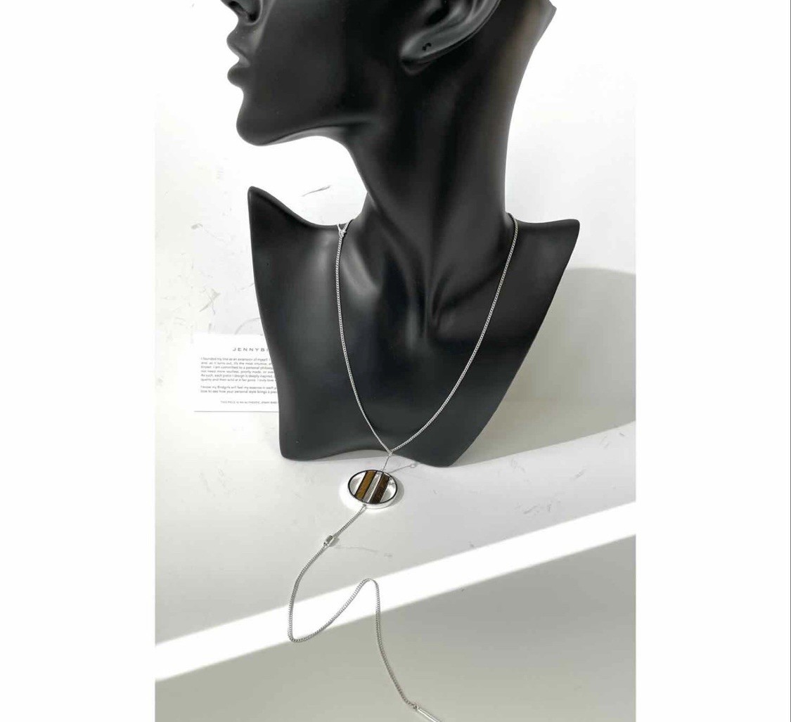 JENNY BIRD Rhine Tigers Eye Lariat Necklace