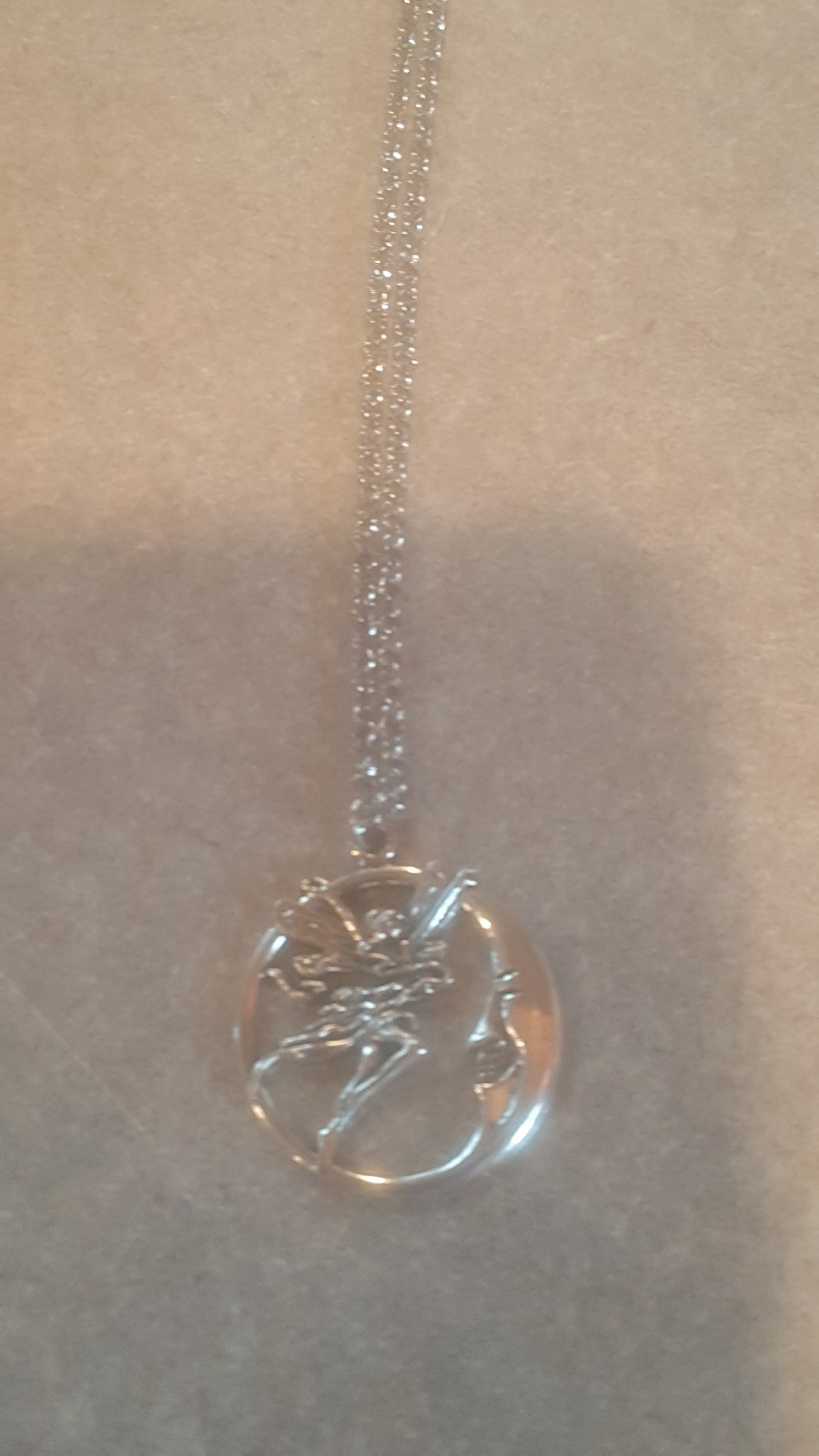 fairy with moon pendant necklace fashion jewelry brand new very cute