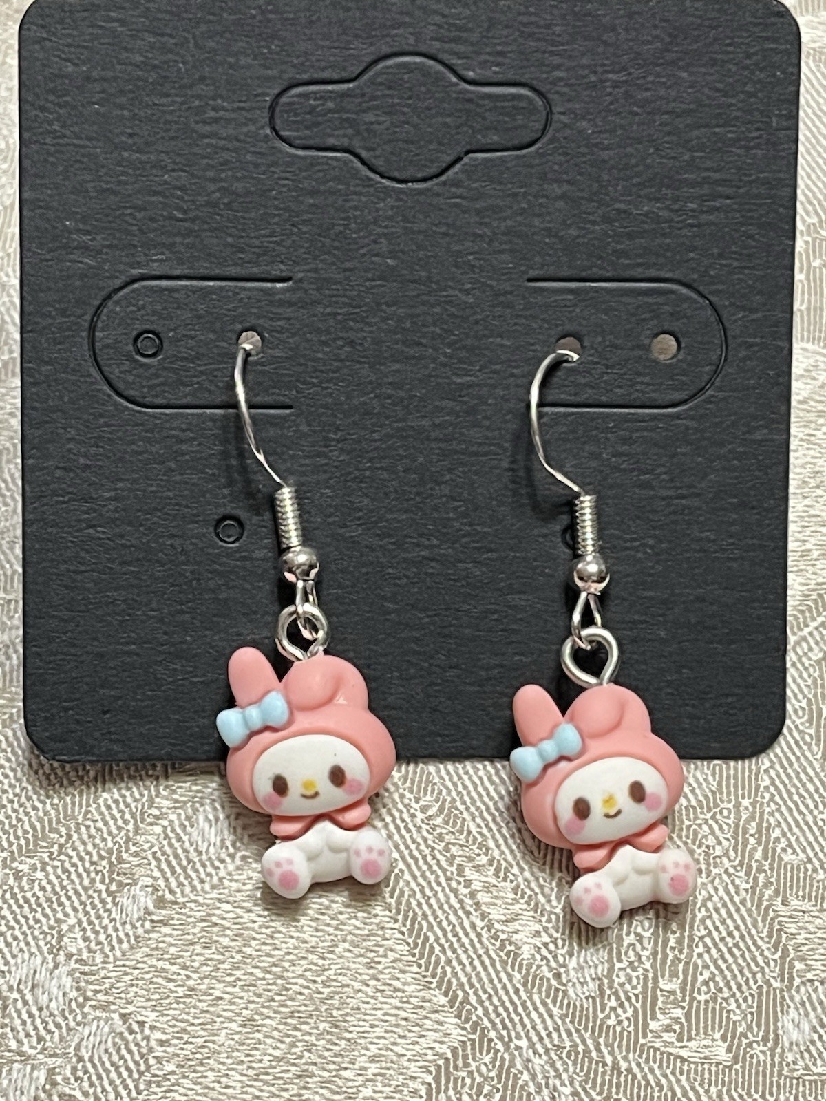My Melody Dainty Silver Drop Dangle Adorable Fashion Fun Earring Set