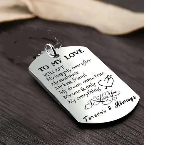 Large Pendant LOVE WORDS ANNIVERSARY MARRIAGE 22″ 925 Silver necklace Women Men