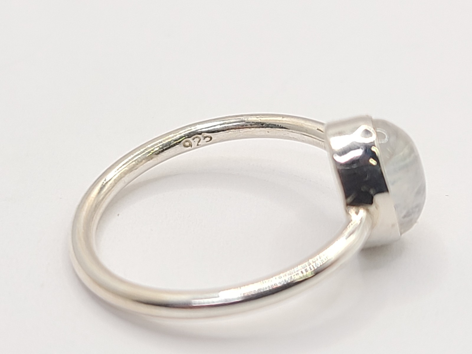 Natural Rainbow Moonstone Jewelry Handmade June Ring 5 US Gift For Women