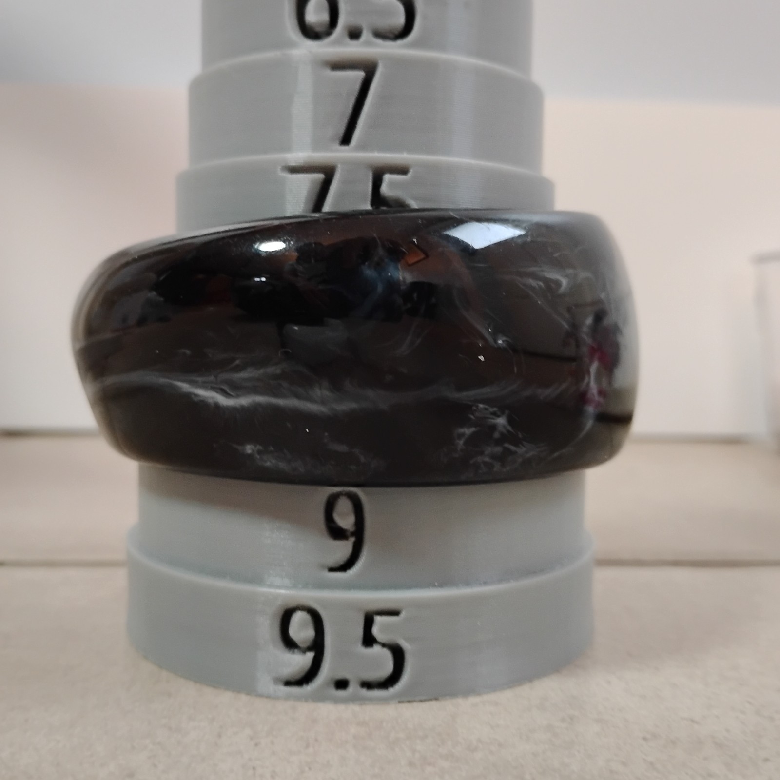 Black White Chunky Bangle Bracelets Marbled NEW Sz 8-8.5 Lot Plastic Resin
