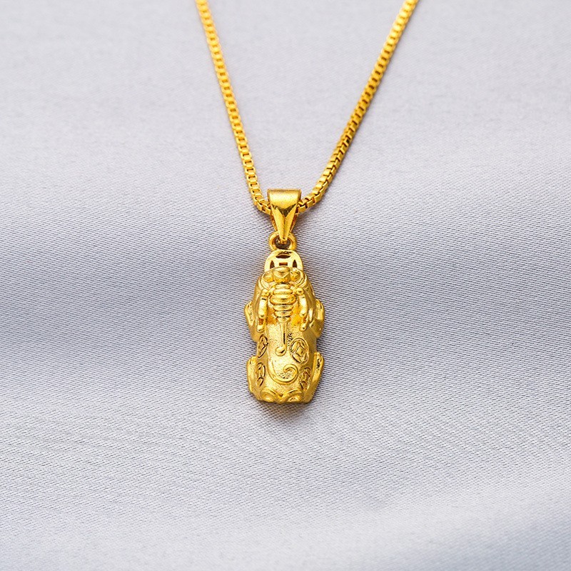 22K 23K 24K Thai Baht Yellow Gold Pixiu Necklace Women’s Bracelet Accessories