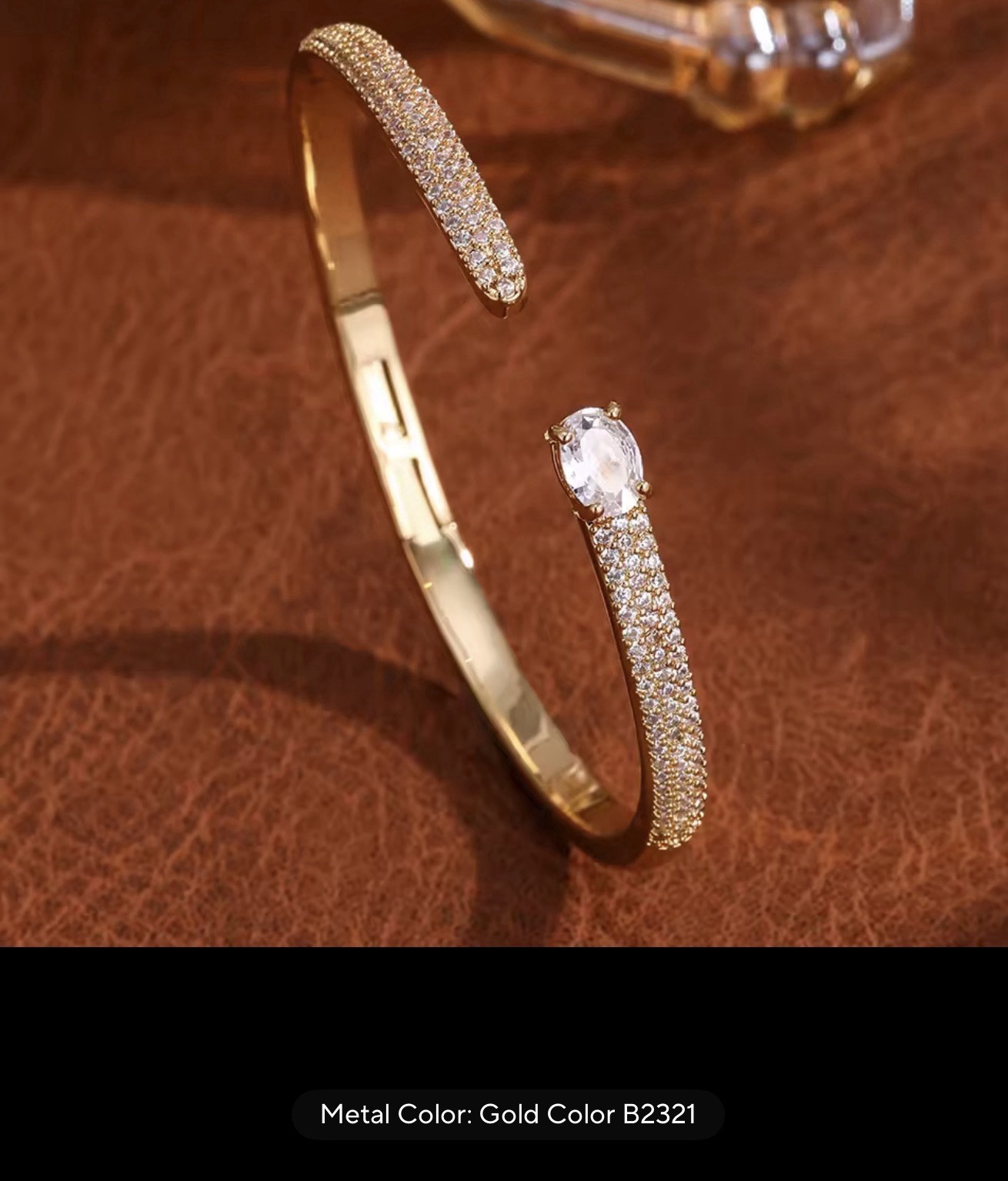Luxury Geometry Colors, Gold/Silver Cuff Bangles For Women Fashion