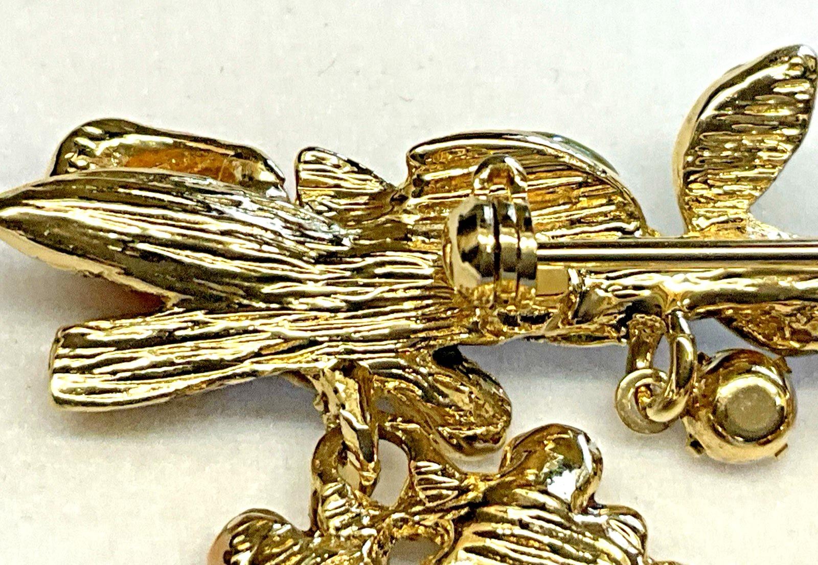 Broch Pin St John Enamel Sunflower Dragonfly Ladybug Rose Branch Charm