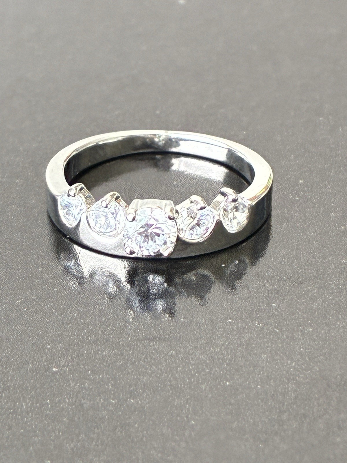 White Gold plated Ring Sz 9