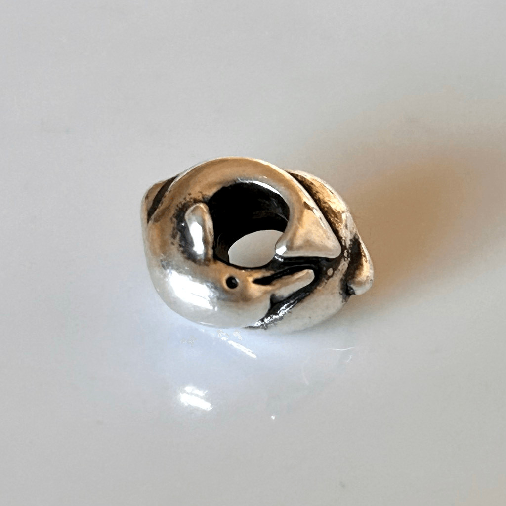 TROLLBEADS Dolphins Silver Bead LAA 925S Retired, Preloved Very Good