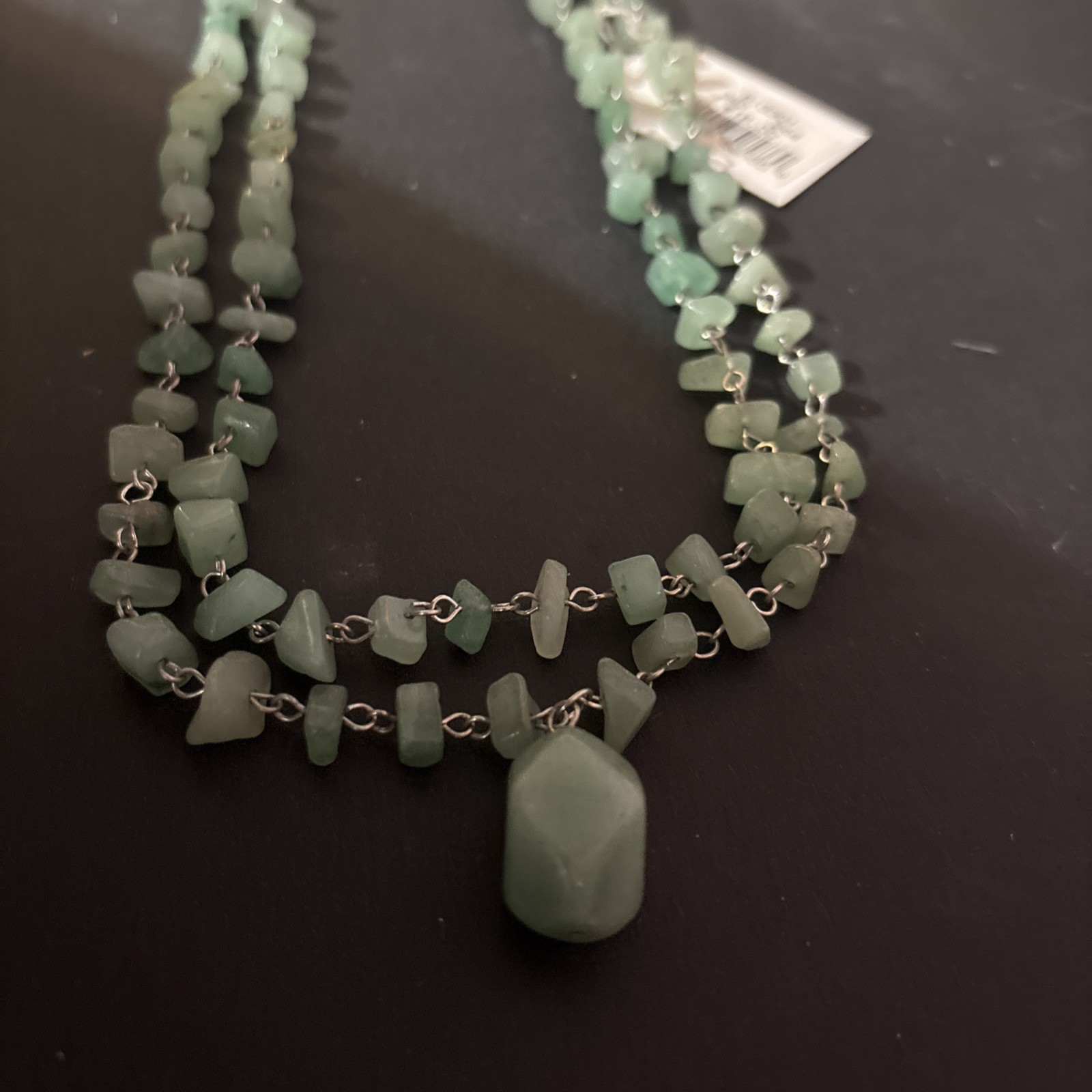 semi precious stone necklace- Green