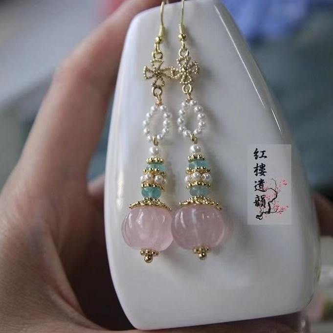 Chinese Style Hanfu Qipao Earrings Stud Dangle Ear Gift Women