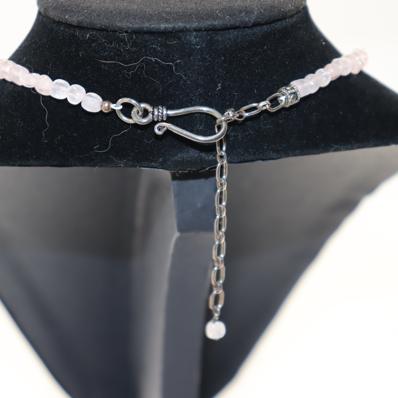 Unbranded Rose Quartz Heart Pendant Necklace Womens OS Pink Beaded Crystal Love
