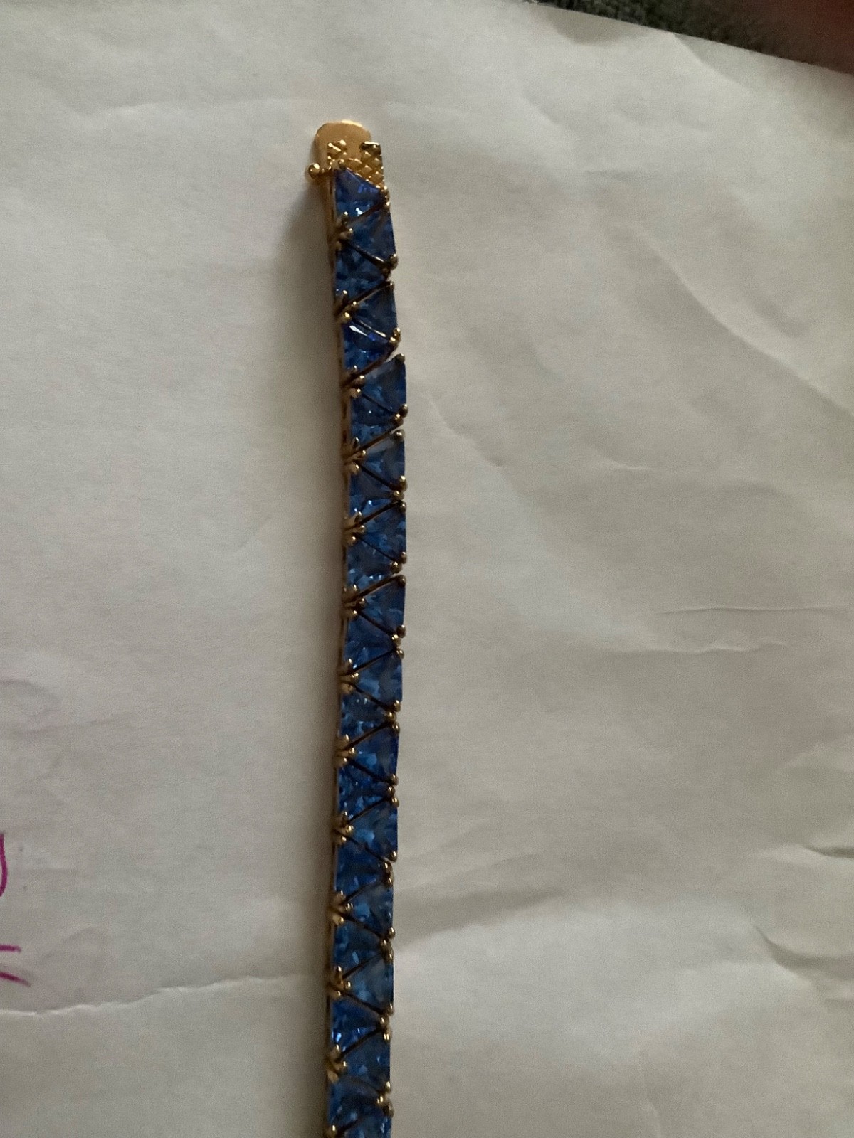 Rare Suzanne Sommers 7.5 Blue Trillant Bracelet