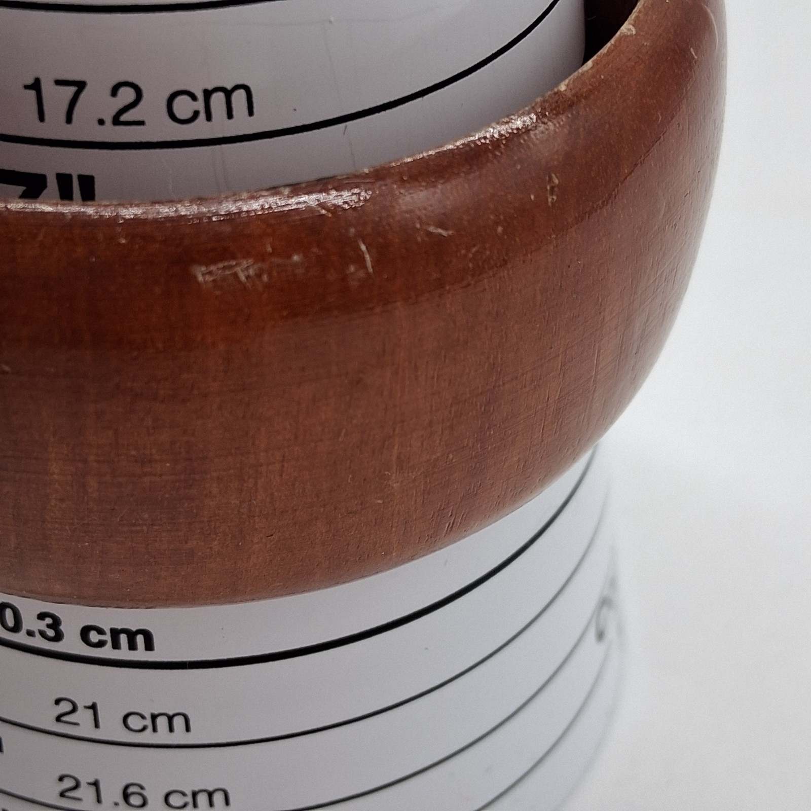 Round Wood Bangle Bracelet Medium Finish