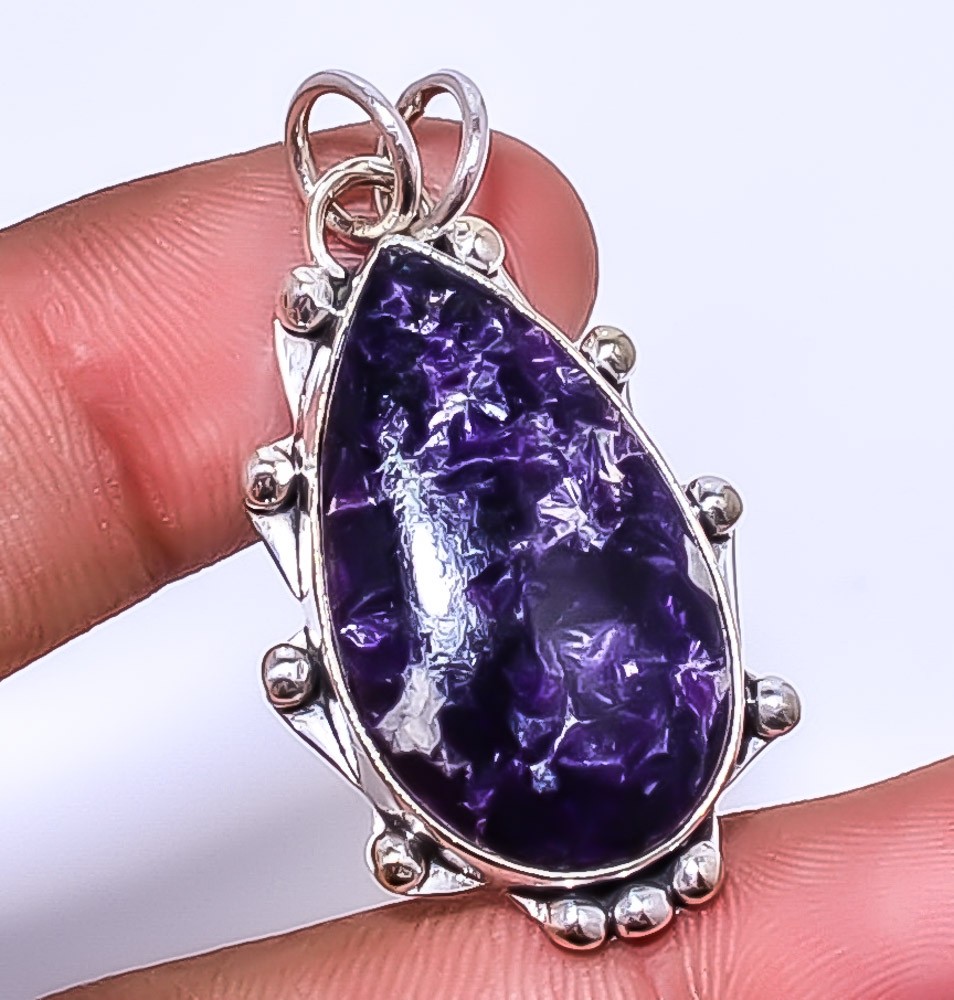 Lepidolite – San Diego 925 Sterling Silver Pendant 1.56″ P764914, Christmas Gift
