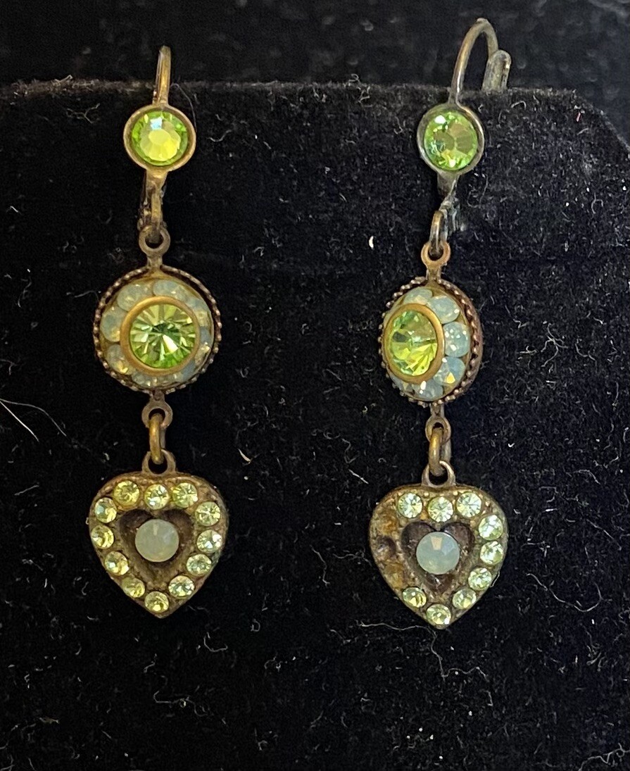 LOT Designer Costume Jewelry Earrings 8 Pair Swarovski Crystal Gems Dangly Drops