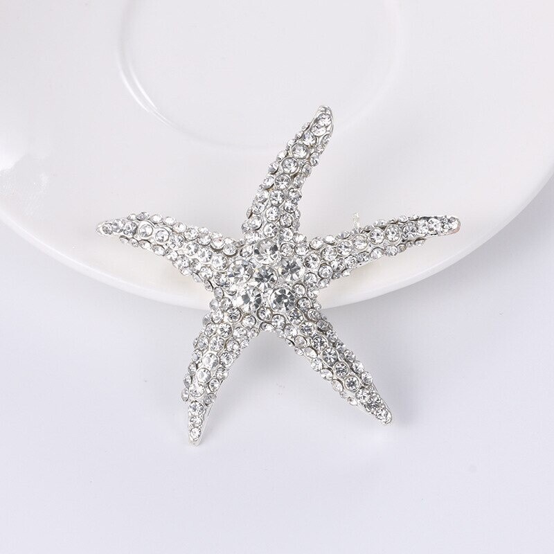 Fashion Starfish Brooch Pins Men Women Creative Corsage Animal Brooches Jewelry