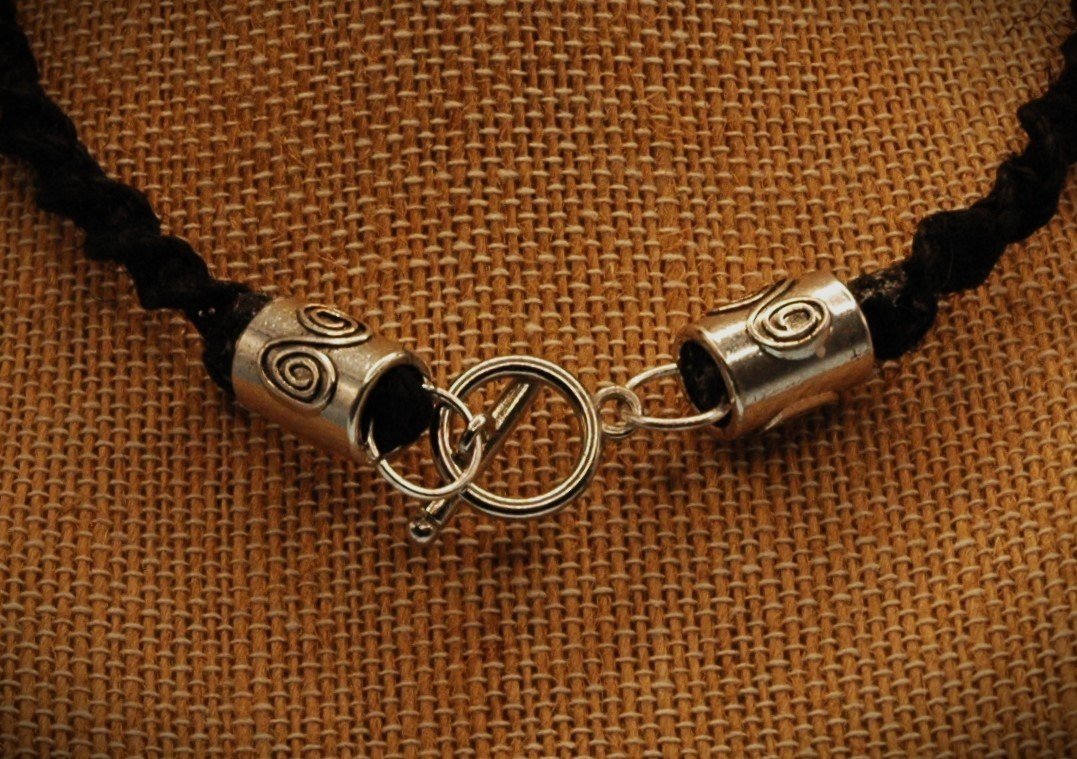 Gothic Dragon Claw Red Orb on a Handmade Black Hemp Necklace 20 1/2″