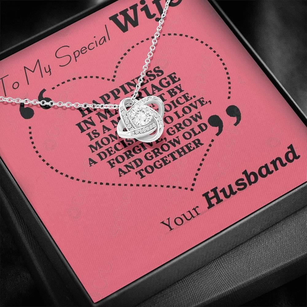 Love Knot Necklace For Wife, Gift For Wife, Shineon Jewelry, Anniversary Gift, B
