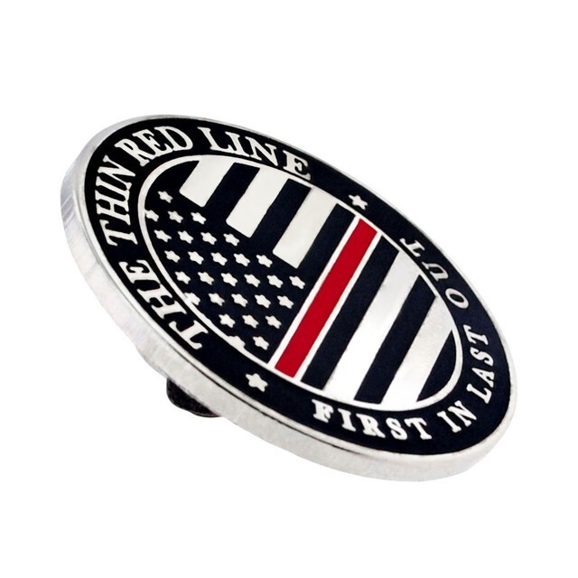 PinMart’s Thin Red Line Lapel Pin